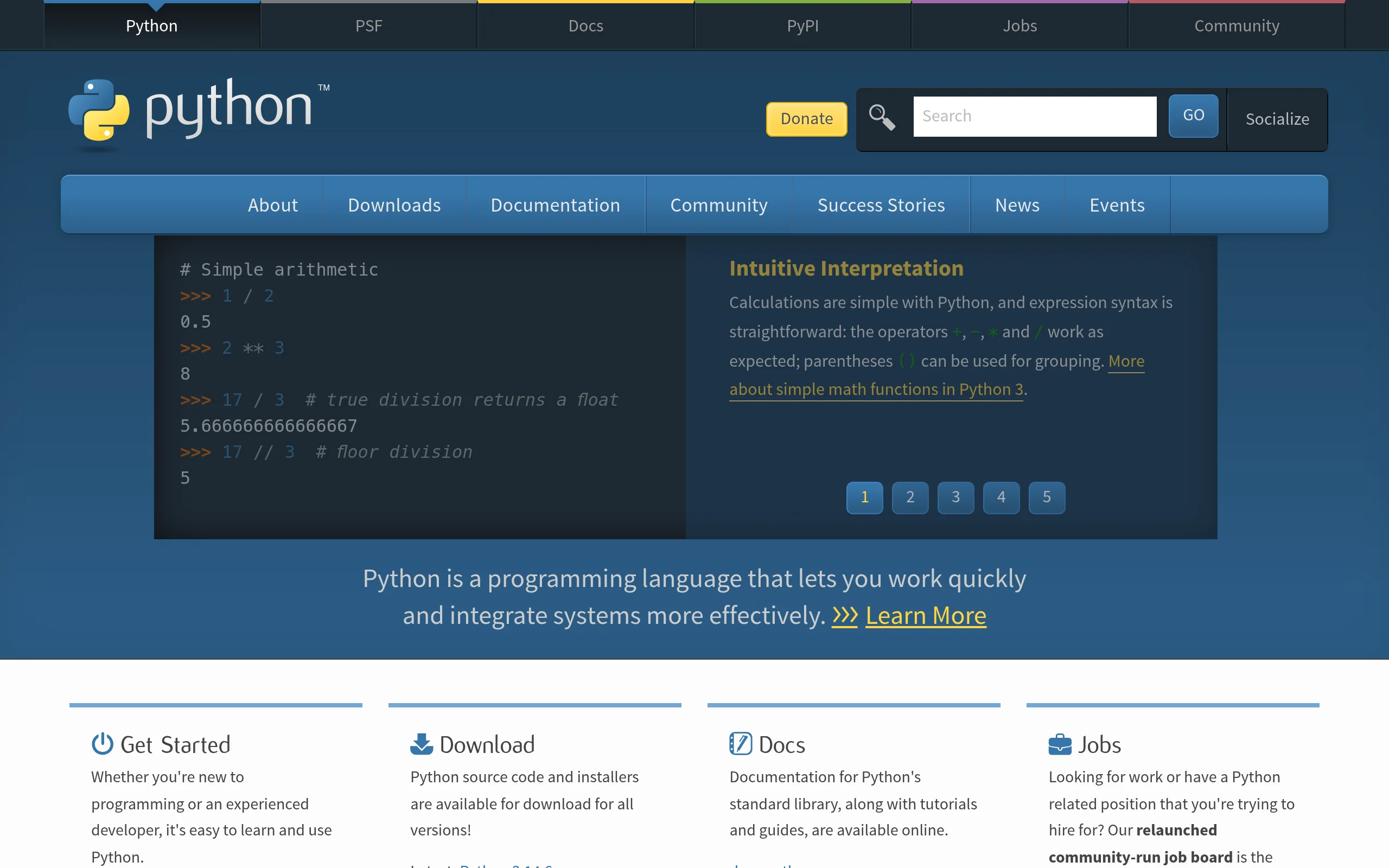 Python官网截图 - 数据统计类医学工具使用界面