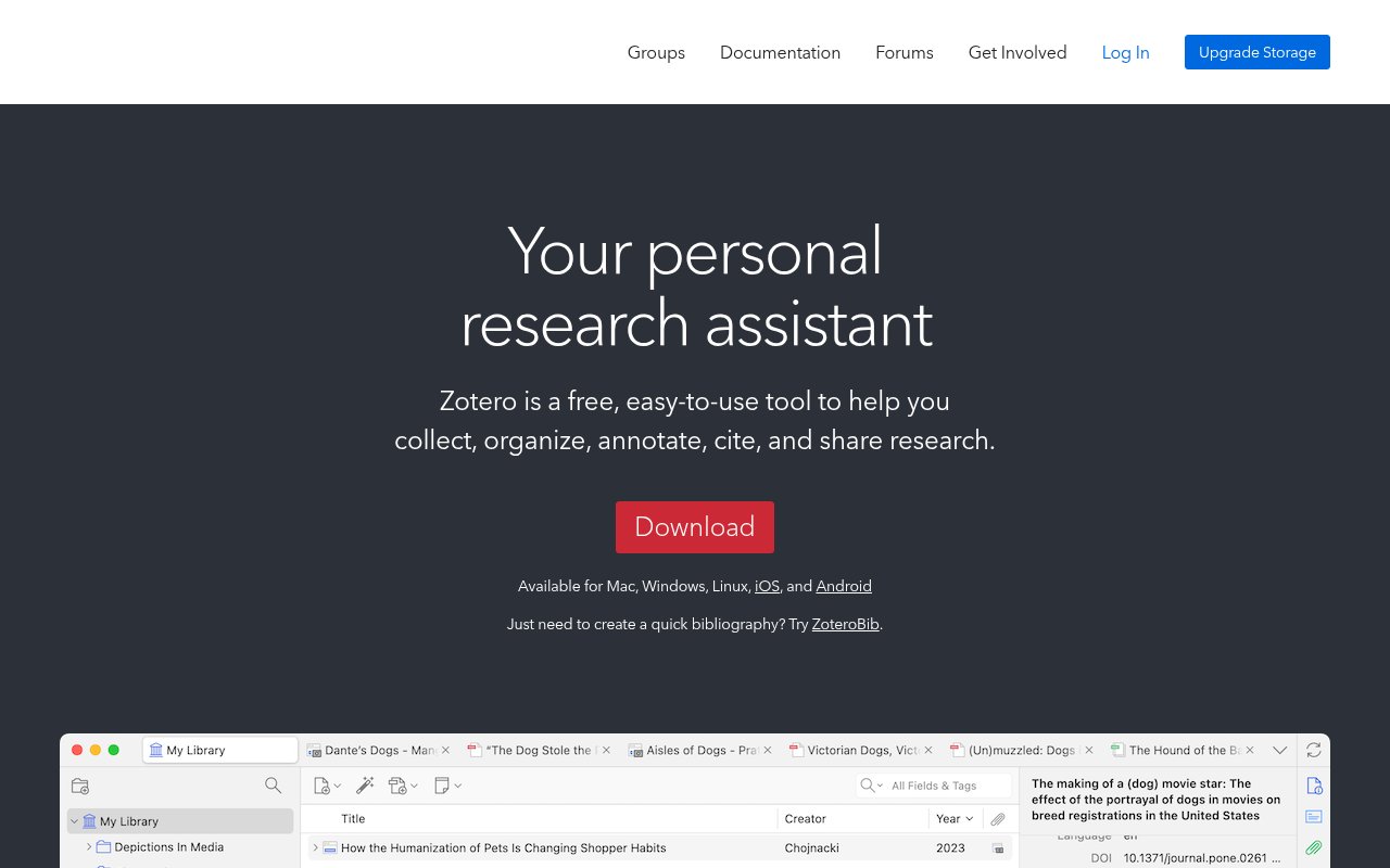 Zotero 预览