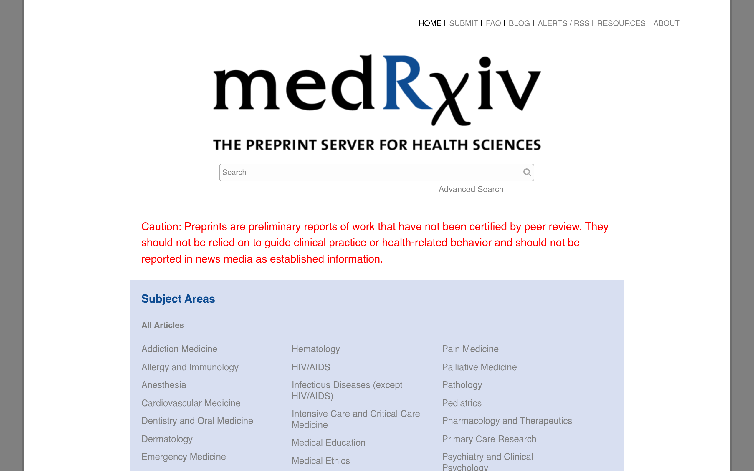 medRxiv 预览