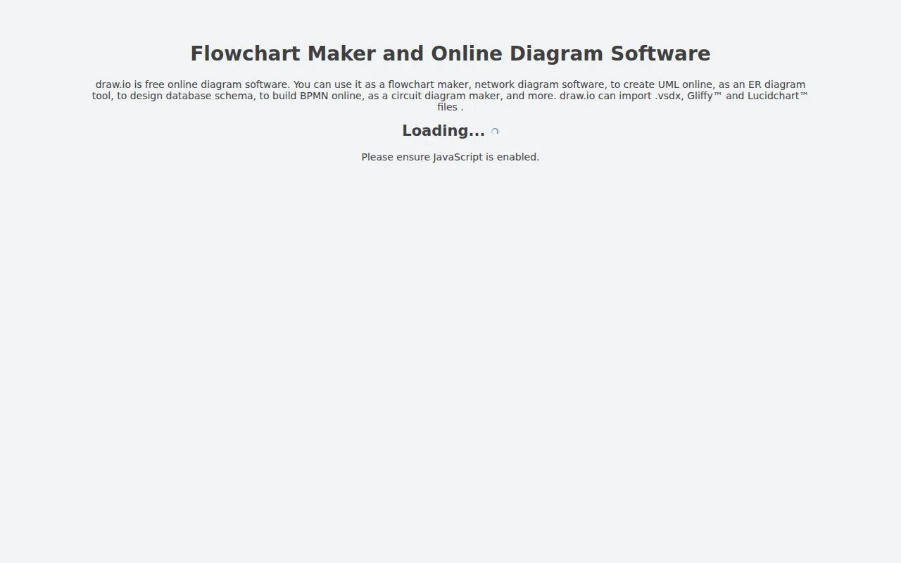diagrams.net官网截图 - 科研绘图类医学工具使用界面